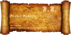 Michl Mikolt névjegykártya